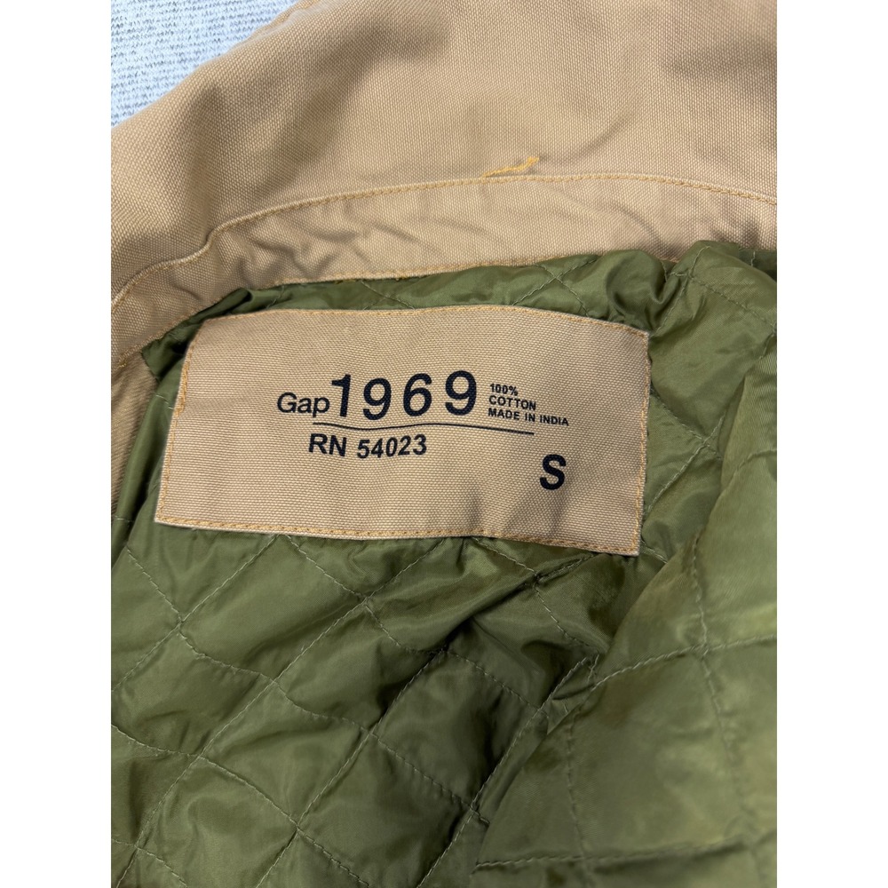 Gap 1969 Mens Cedar Canvas Workwear Jacket Tan Brown Quilted Lining Small HOL10 - Picture 8 of 15